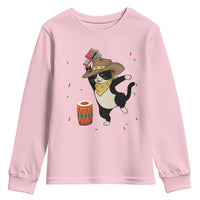 Funny Kwanzaa Cowcat Dance Youth Sweatshirt Festival Of Lights African Heritage Gift - Wonder Print Shop