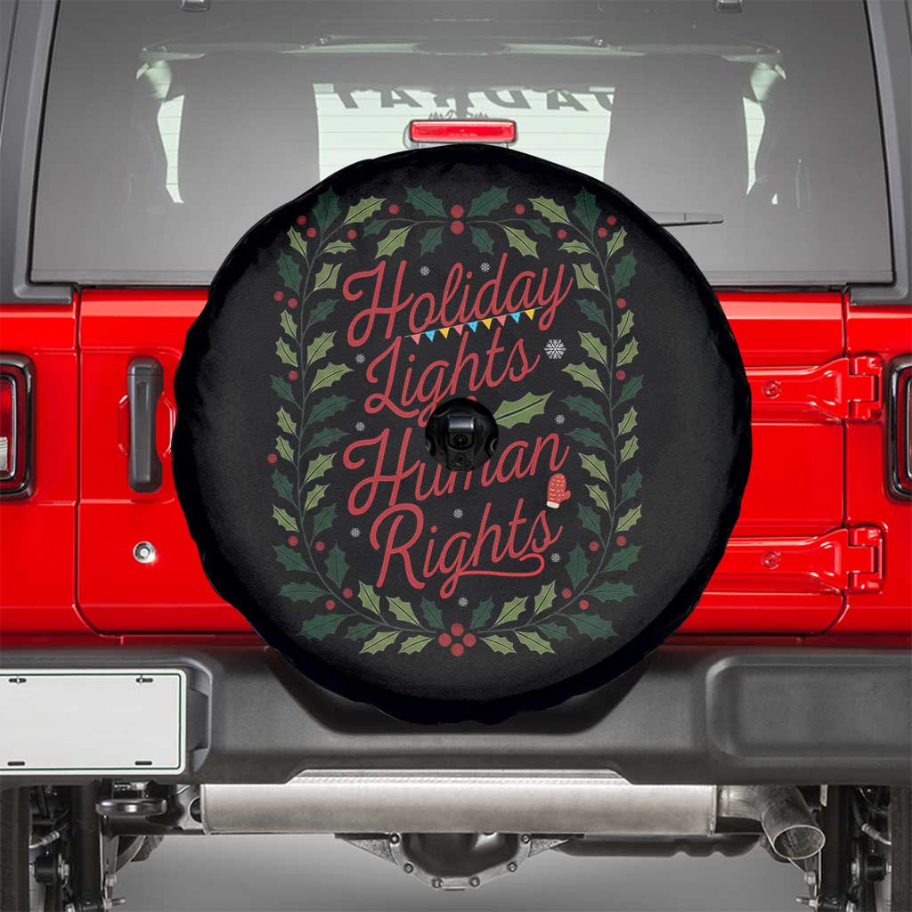 Holiday Lights And Human Rights Spare Tire Cover Christmas Activists Freedom Gift - Wonder Print Shop