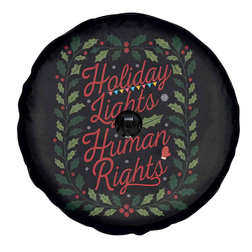 Holiday Lights And Human Rights Spare Tire Cover Christmas Activists Freedom Gift - Wonder Print Shop
