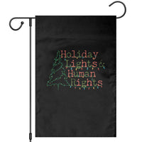 Xmas Holiday Lights And Human Rights Garden Flag Equality Supporter Gift - Wonder Print Shop