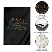 Xmas Holiday Lights And Human Rights Garden Flag Equality Supporter Gift - Wonder Print Shop