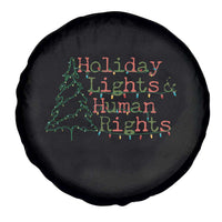 Xmas Holiday Lights And Human Rights Spare Tire Cover Equality Supporter Gift - Wonder Print Shop