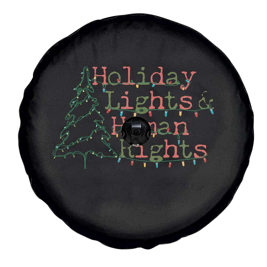Xmas Holiday Lights And Human Rights Spare Tire Cover Equality Supporter Gift - Wonder Print Shop
