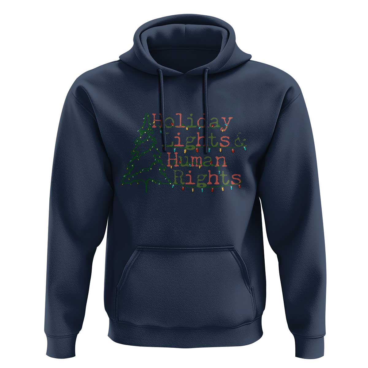 Xmas Holiday Lights And Human Rights Hoodie Equality Supporter Gift - Wonder Print Shop
