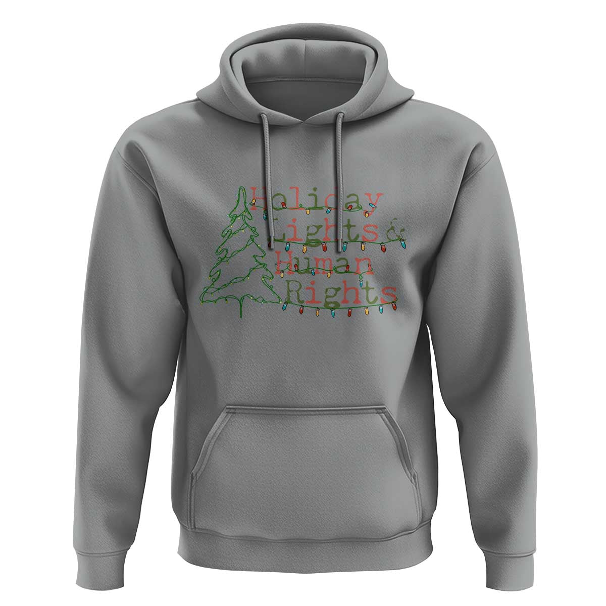 Xmas Holiday Lights And Human Rights Hoodie Equality Supporter Gift - Wonder Print Shop