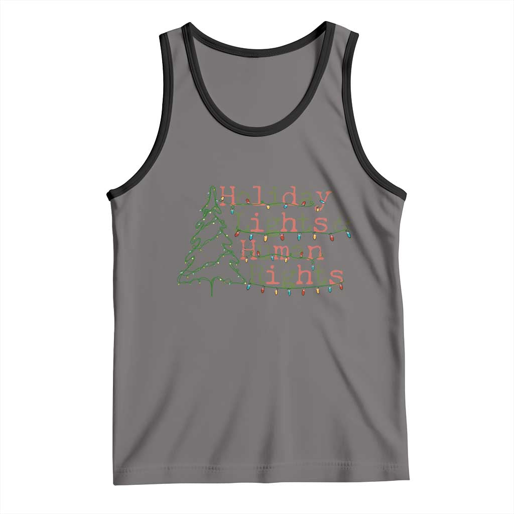 Xmas Holiday Lights And Human Rights Tank Top Equality Supporter Gift - Wonder Print Shop