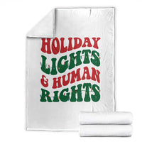Holiday Lights And Human Rights Throw Blanket Supporter Gift For Civil Rights - Wonder Print Shop