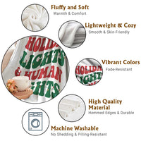 Holiday Lights And Human Rights Throw Blanket Supporter Gift For Civil Rights - Wonder Print Shop