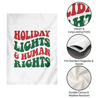 Holiday Lights And Human Rights Garden Flag Supporter Gift For Civil Rights - Wonder Print Shop