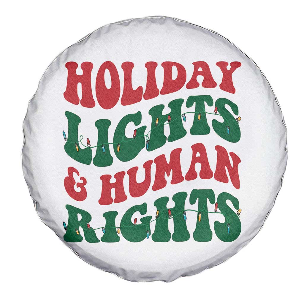 Holiday Lights And Human Rights Spare Tire Cover Supporter Gift For Civil Rights - Wonder Print Shop