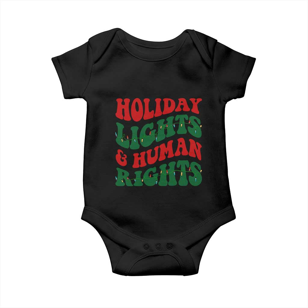 Holiday Lights And Human Rights Baby Onesie Supporter Gift For Civil Rights - Wonder Print Shop