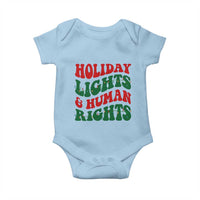 Holiday Lights And Human Rights Baby Onesie Supporter Gift For Civil Rights - Wonder Print Shop