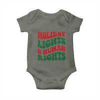 Holiday Lights And Human Rights Baby Onesie Supporter Gift For Civil Rights - Wonder Print Shop