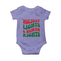 Holiday Lights And Human Rights Baby Onesie Supporter Gift For Civil Rights - Wonder Print Shop