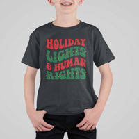 Holiday Lights And Human Rights T Shirt For Kid Supporter Gift For Civil Rights - Wonder Print Shop