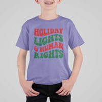 Holiday Lights And Human Rights T Shirt For Kid Supporter Gift For Civil Rights - Wonder Print Shop