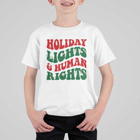 Holiday Lights And Human Rights T Shirt For Kid Supporter Gift For Civil Rights - Wonder Print Shop