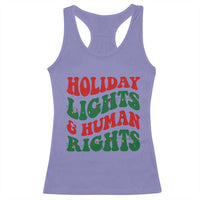 Holiday Lights And Human Rights Racerback Tank Top Supporter Gift For Civil Rights - Wonder Print Shop