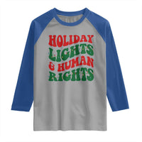 Holiday Lights And Human Rights Raglan Shirt Supporter Gift For Civil Rights - Wonder Print Shop