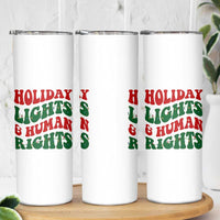 Holiday Lights And Human Rights Skinny Tumbler Supporter Gift For Civil Rights - Wonder Print Shop