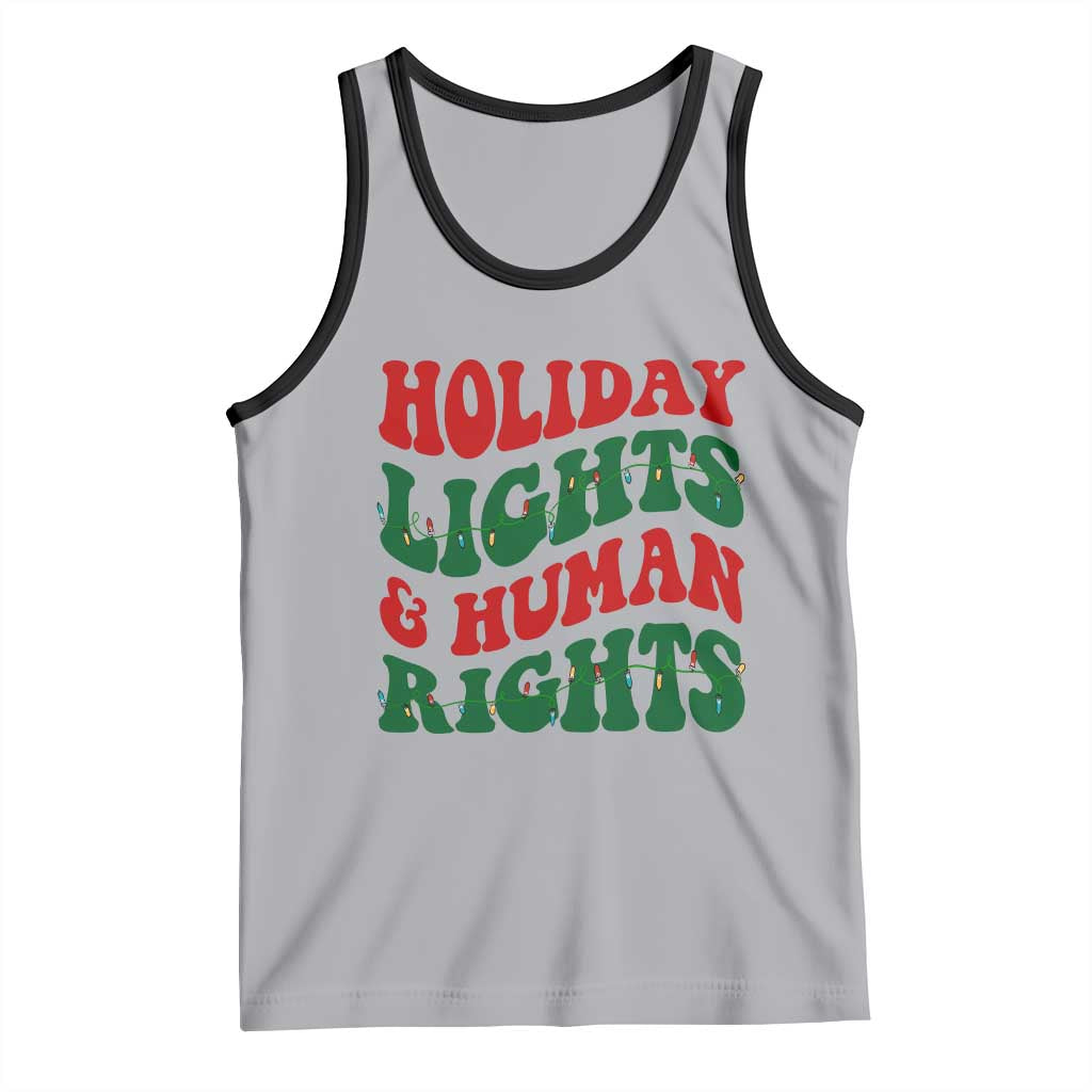 Holiday Lights And Human Rights Tank Top Supporter Gift For Civil Rights - Wonder Print Shop