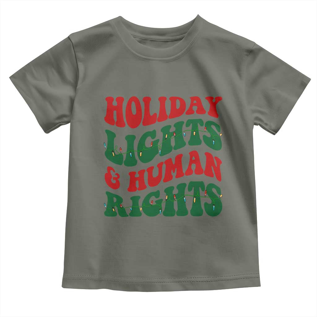 Holiday Lights And Human Rights Toddler T Shirt Supporter Gift For Civil Rights - Wonder Print Shop