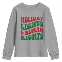 Holiday Lights And Human Rights Youth Sweatshirt Supporter Gift For Civil Rights - Wonder Print Shop