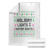 Christmas Lights For Human Rights Throw Blanket Equality Supporter Gift - Wonder Print Shop