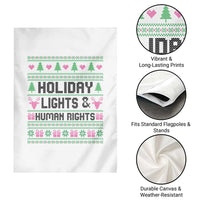 Christmas Lights For Human Rights Garden Flag Equality Supporter Gift - Wonder Print Shop