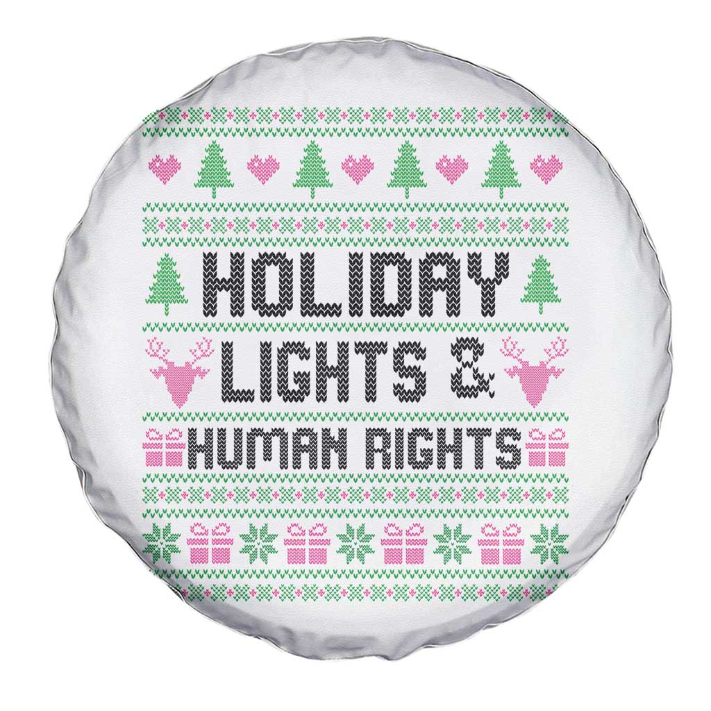 Christmas Lights For Human Rights Spare Tire Cover Equality Supporter Gift - Wonder Print Shop