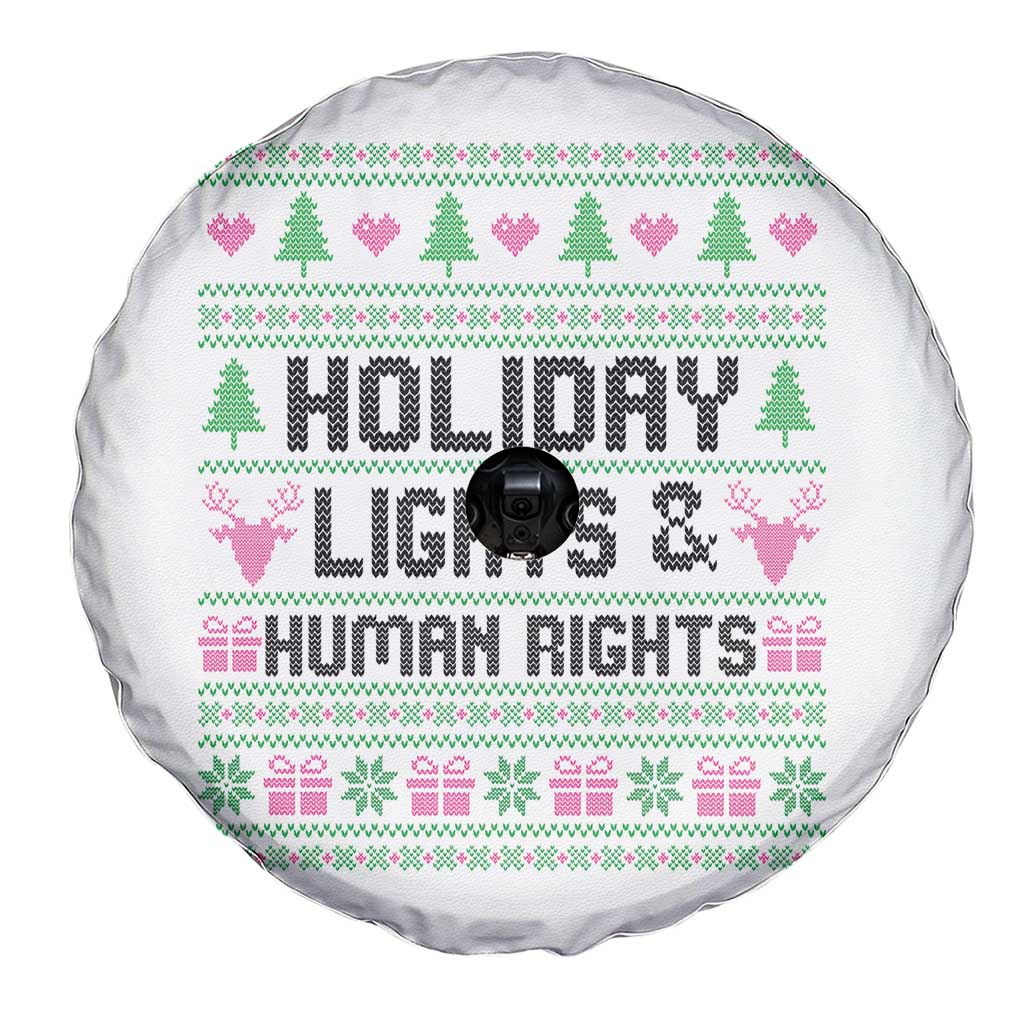 Christmas Lights For Human Rights Spare Tire Cover Equality Supporter Gift - Wonder Print Shop