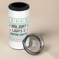 Christmas Lights For Human Rights 4 in 1 Can Cooler Tumbler Equality Supporter Gift - Wonder Print Shop
