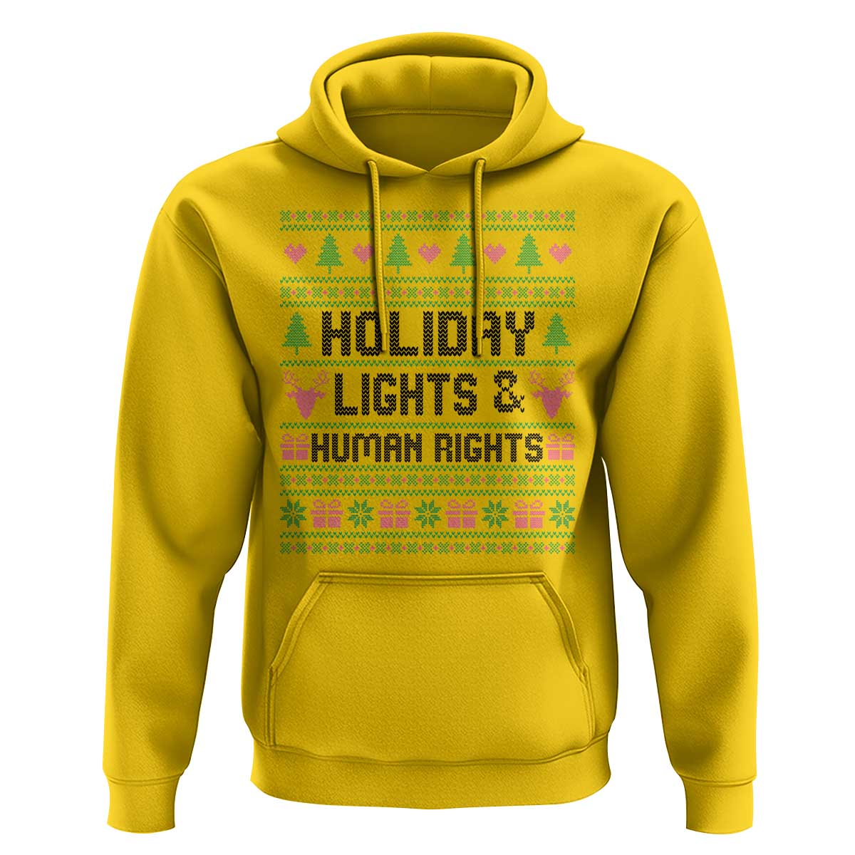 Christmas Lights For Human Rights Hoodie Equality Supporter Gift - Wonder Print Shop