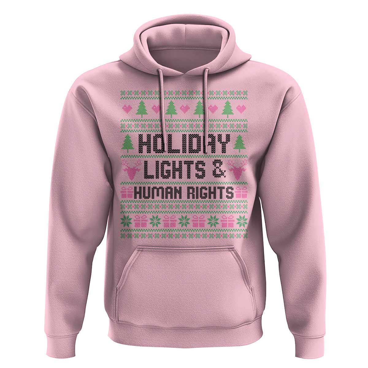 Christmas Lights For Human Rights Hoodie Equality Supporter Gift - Wonder Print Shop
