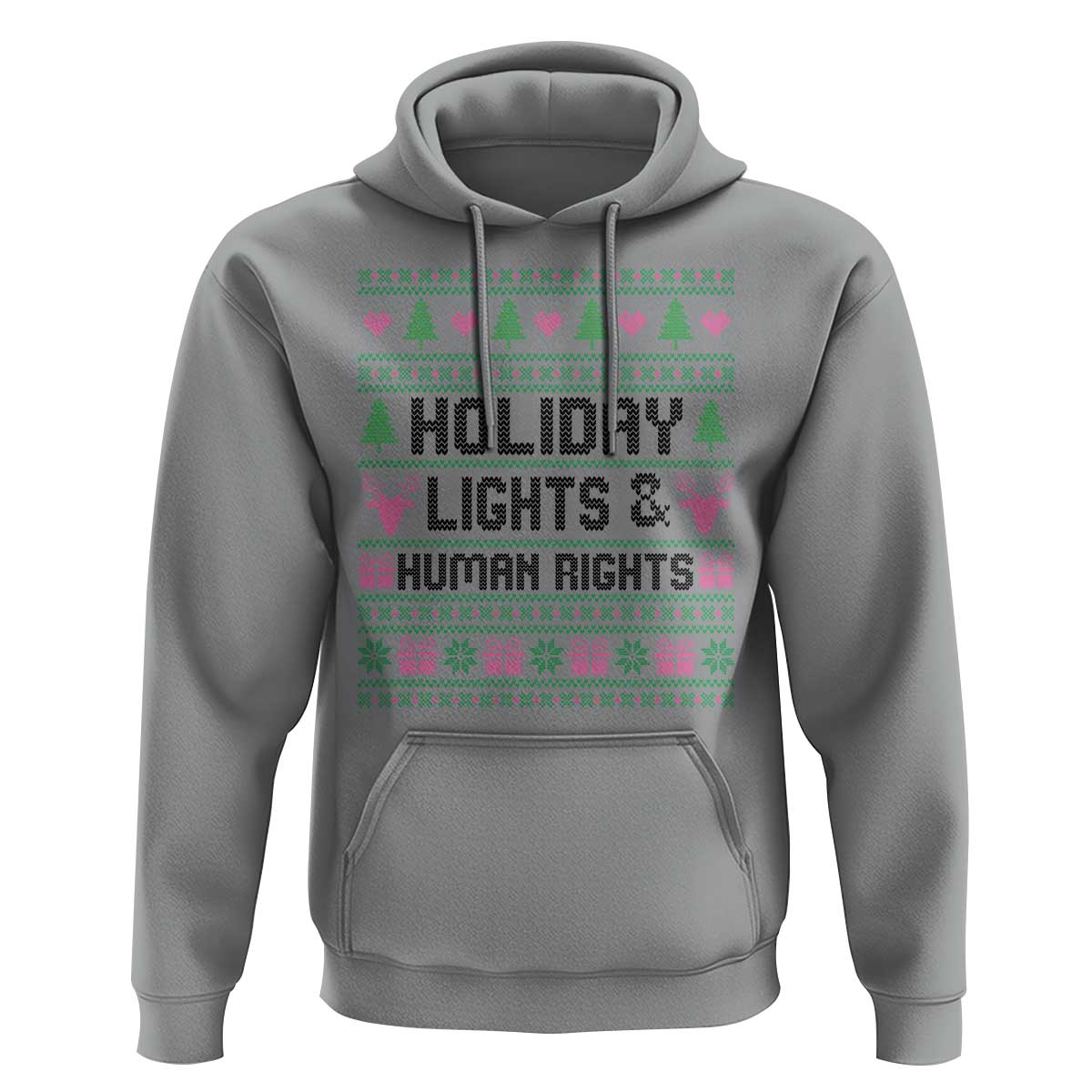 Christmas Lights For Human Rights Hoodie Equality Supporter Gift - Wonder Print Shop