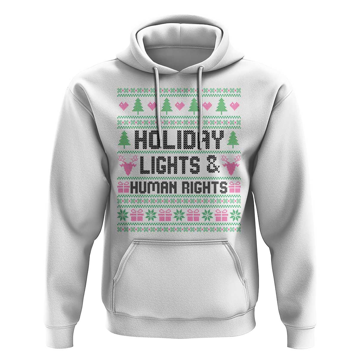 Christmas Lights For Human Rights Hoodie Equality Supporter Gift - Wonder Print Shop