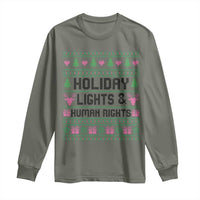Christmas Lights For Human Rights Long Sleeve Shirt Equality Supporter Gift - Wonder Print Shop
