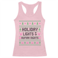 Christmas Lights For Human Rights Racerback Tank Top Equality Supporter Gift - Wonder Print Shop