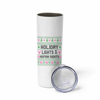 Christmas Lights For Human Rights Skinny Tumbler Equality Supporter Gift - Wonder Print Shop