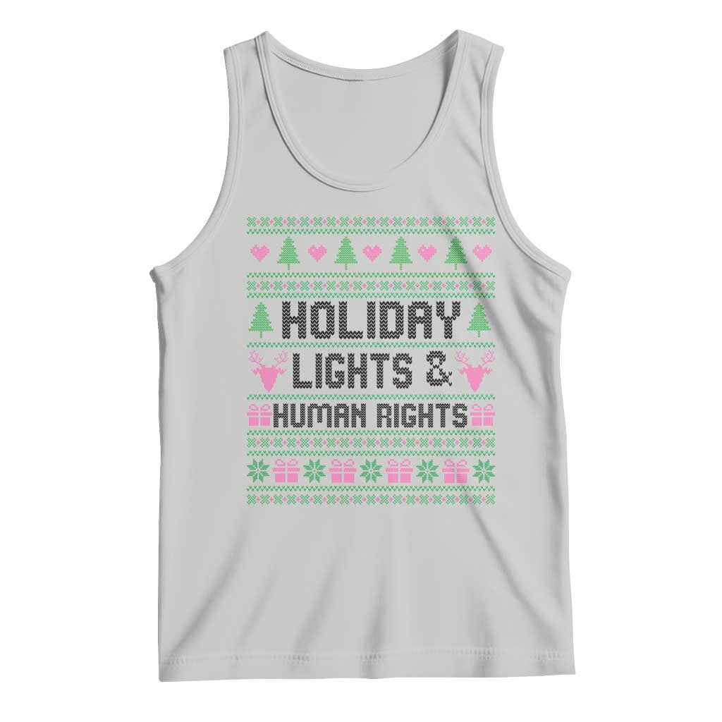 Christmas Lights For Human Rights Tank Top Equality Supporter Gift - Wonder Print Shop