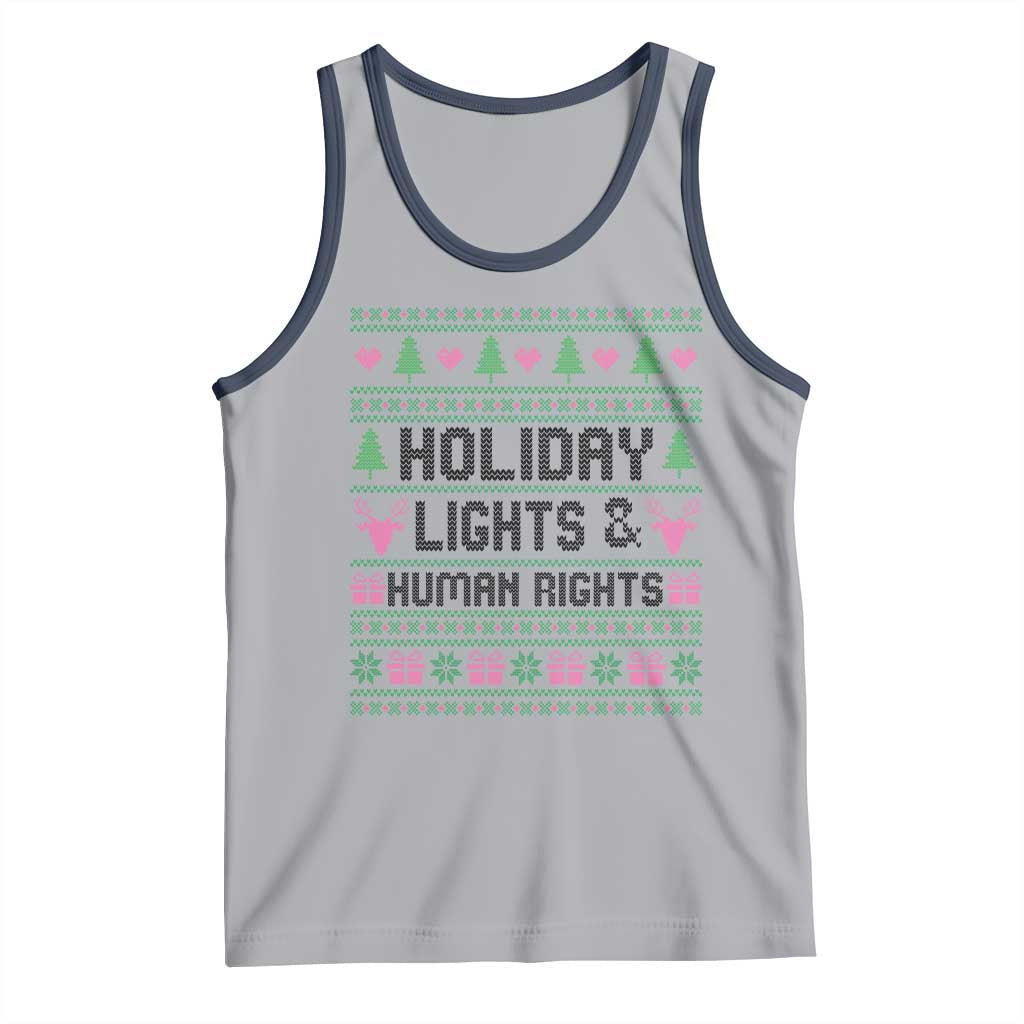 Christmas Lights For Human Rights Tank Top Equality Supporter Gift - Wonder Print Shop
