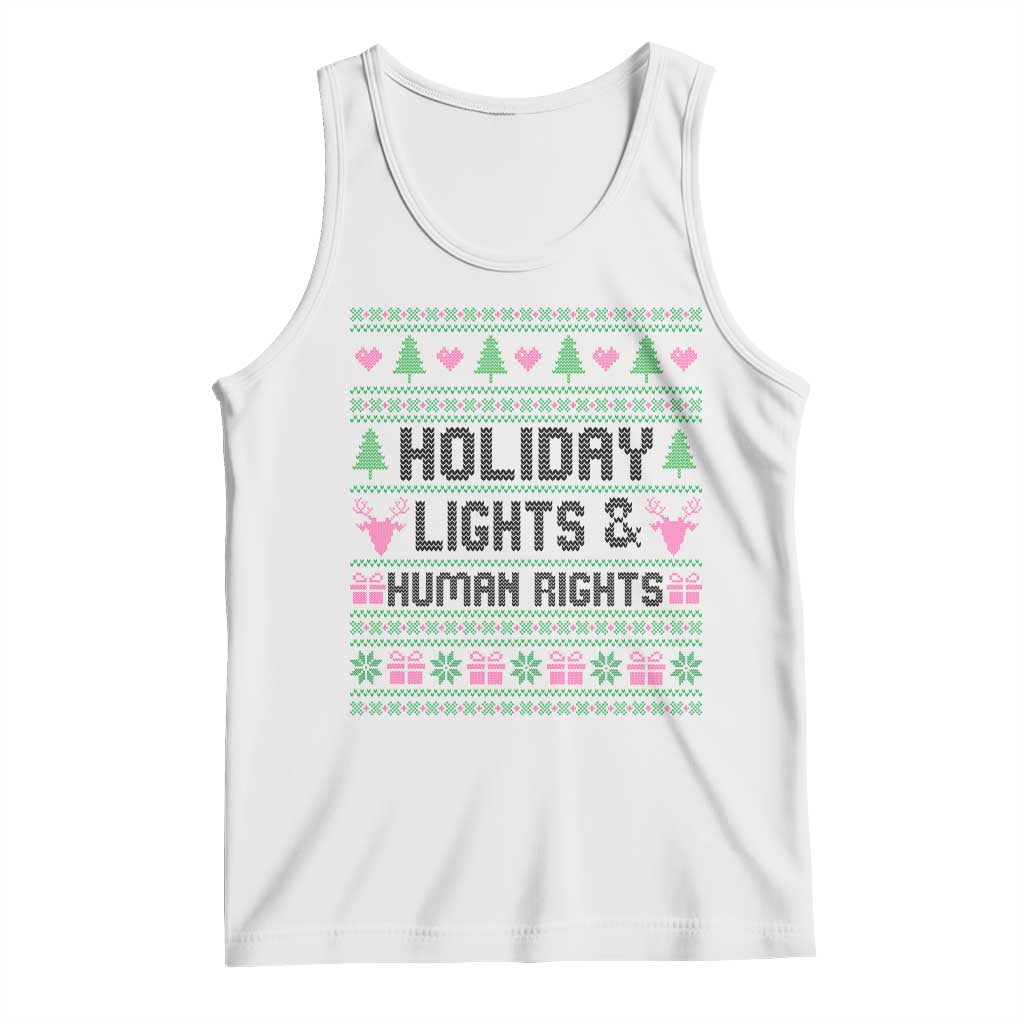 Christmas Lights For Human Rights Tank Top Equality Supporter Gift - Wonder Print Shop