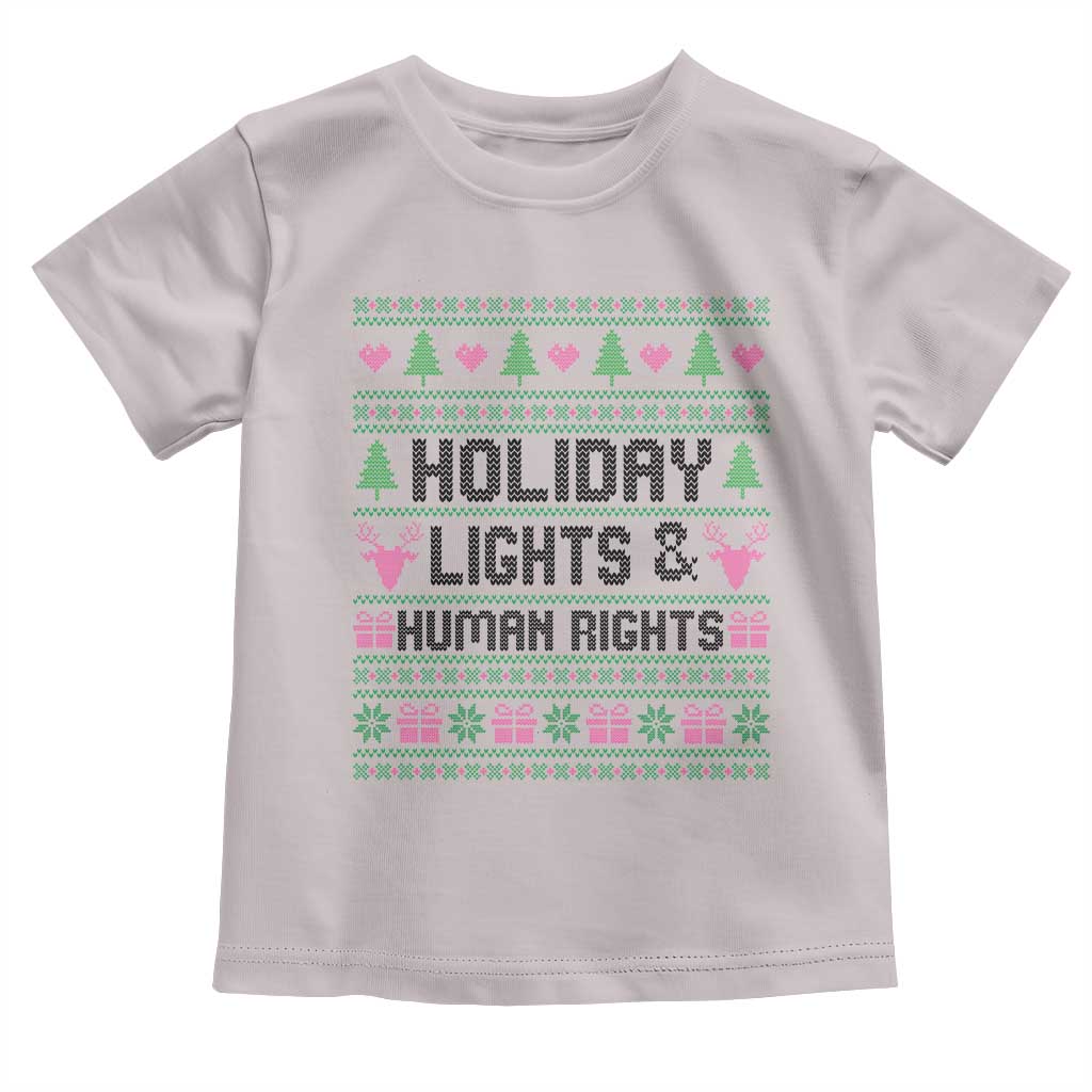 Christmas Lights For Human Rights Toddler T Shirt Equality Supporter Gift - Wonder Print Shop