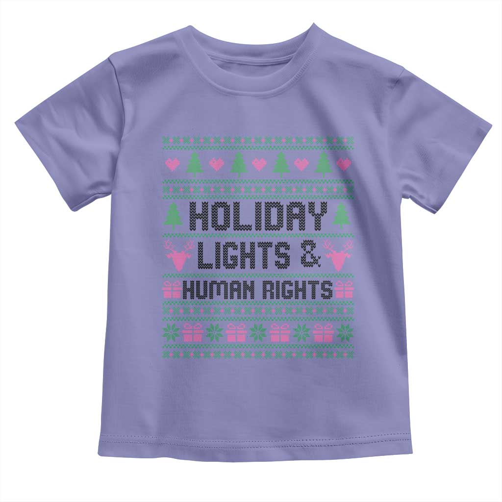 Christmas Lights For Human Rights Toddler T Shirt Equality Supporter Gift - Wonder Print Shop