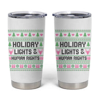 Christmas Lights For Human Rights Tumbler Cup Equality Supporter Gift - Wonder Print Shop