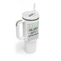Christmas Lights For Human Rights Tumbler With Handle Equality Supporter Gift - Wonder Print Shop