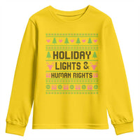 Christmas Lights For Human Rights Youth Sweatshirt Equality Supporter Gift - Wonder Print Shop