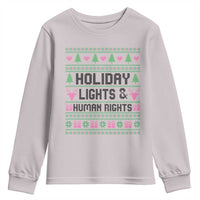 Christmas Lights For Human Rights Youth Sweatshirt Equality Supporter Gift - Wonder Print Shop