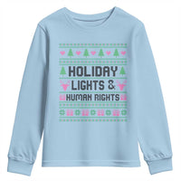 Christmas Lights For Human Rights Youth Sweatshirt Equality Supporter Gift - Wonder Print Shop