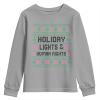 Christmas Lights For Human Rights Youth Sweatshirt Equality Supporter Gift - Wonder Print Shop